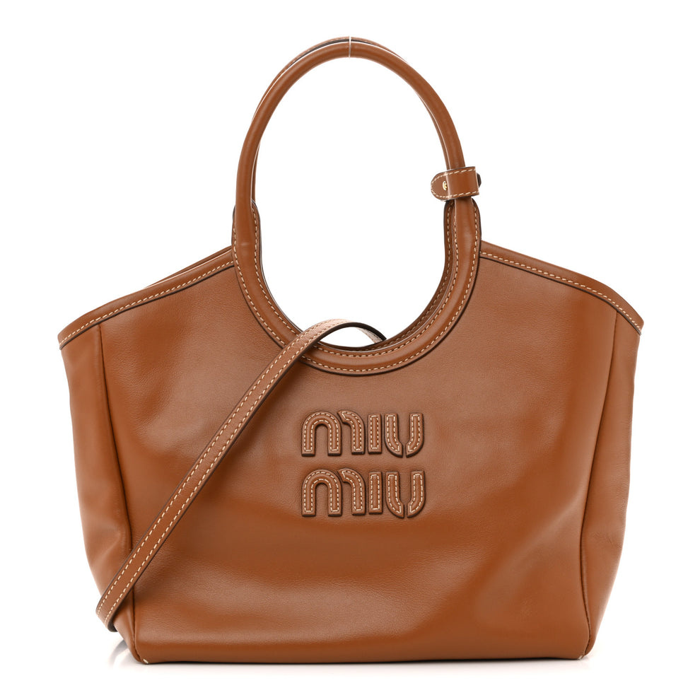 Soft Calf Softy Small Ivy Tote Bag Caramel
