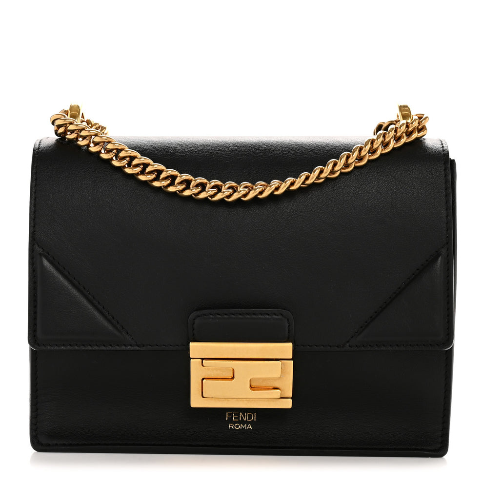 Vitello Grace Matte Small Kan U Shoulder Bag Black