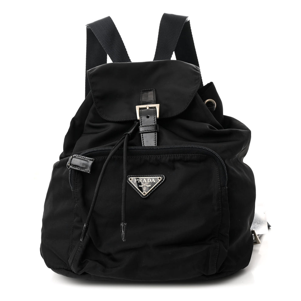 Tessuto Nylon Vela Cinch Backpack Black
