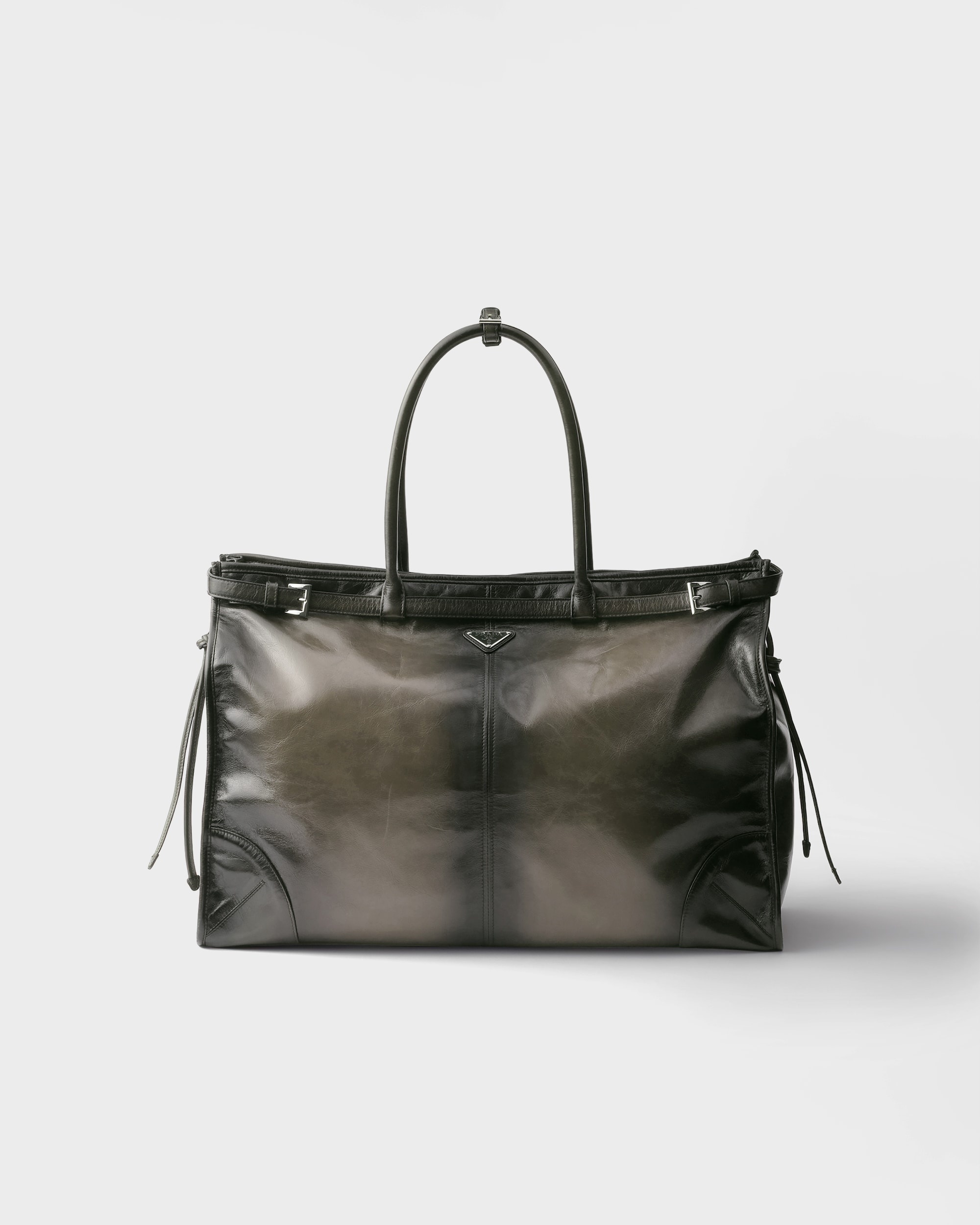 Prada Bonnie antiqued leather tote bag
