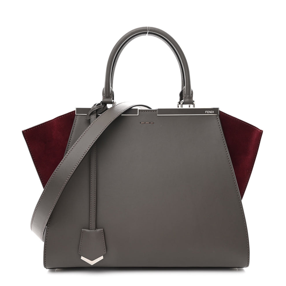 Vitello Dolce Century Petite 3Jours Tote Carbone Bordeaux