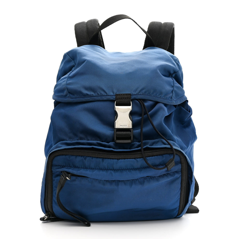 Tessuto Nylon Montagna Small Single Buckle Backpack Blue