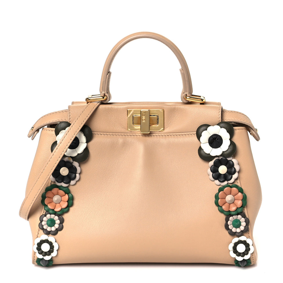 Nappa Flowerland Mini Peekaboo Iconic Satchel Pale Pink