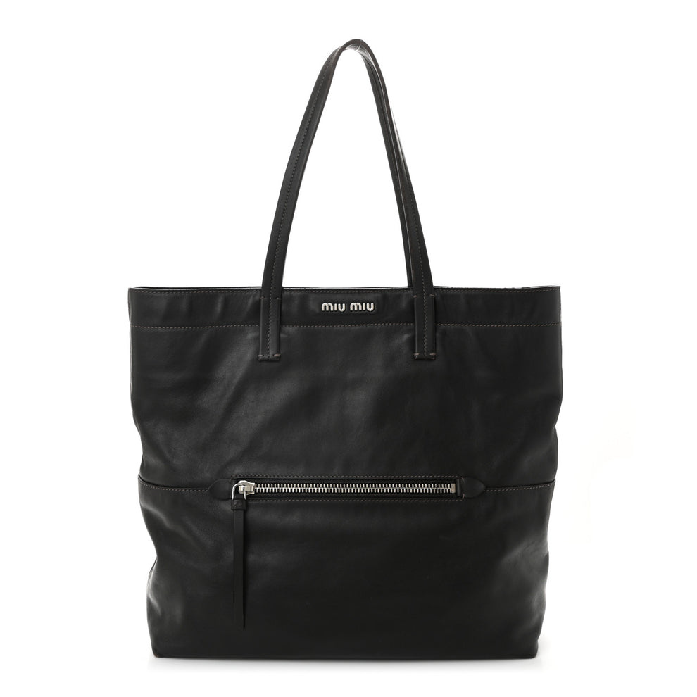 Vitello Soft Calfskin Shopping Tote Ebano