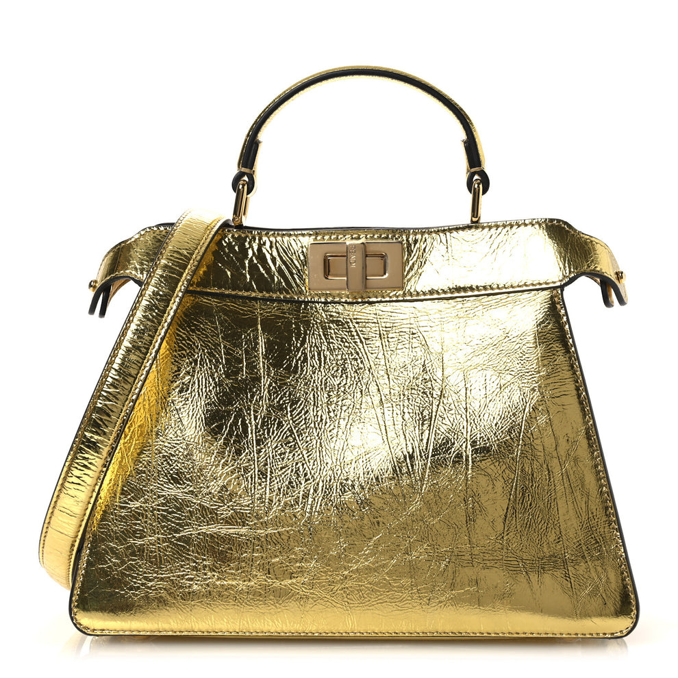 Rock Millenium Laminata Small Peekaboo I SEE U Satchel Oro