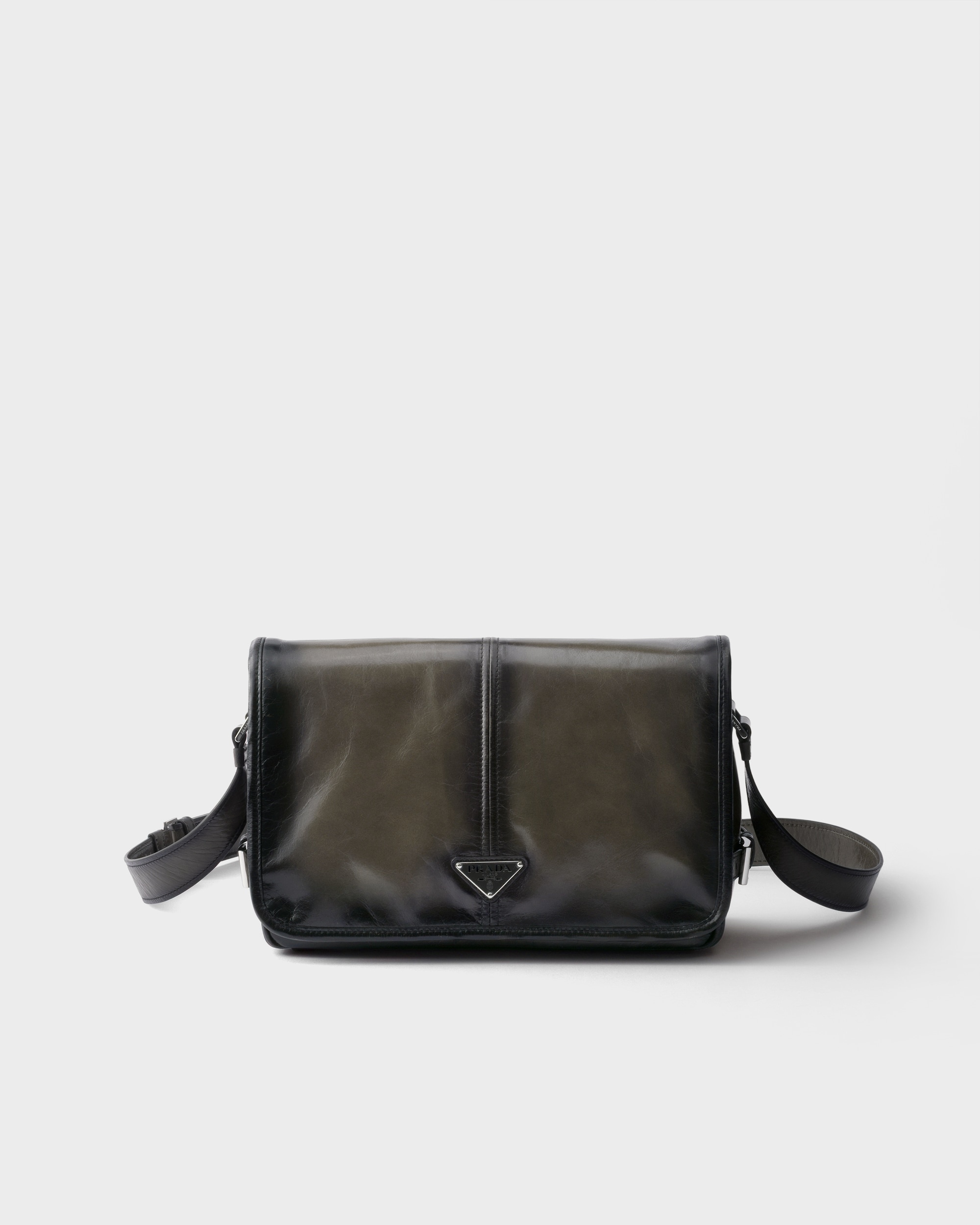 Antiqued leather shoulder bag