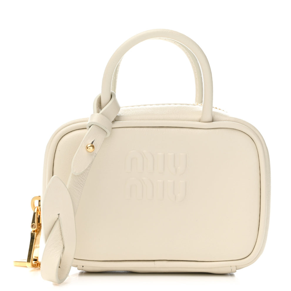 Calfskin Beau Micro Bag Chalk White