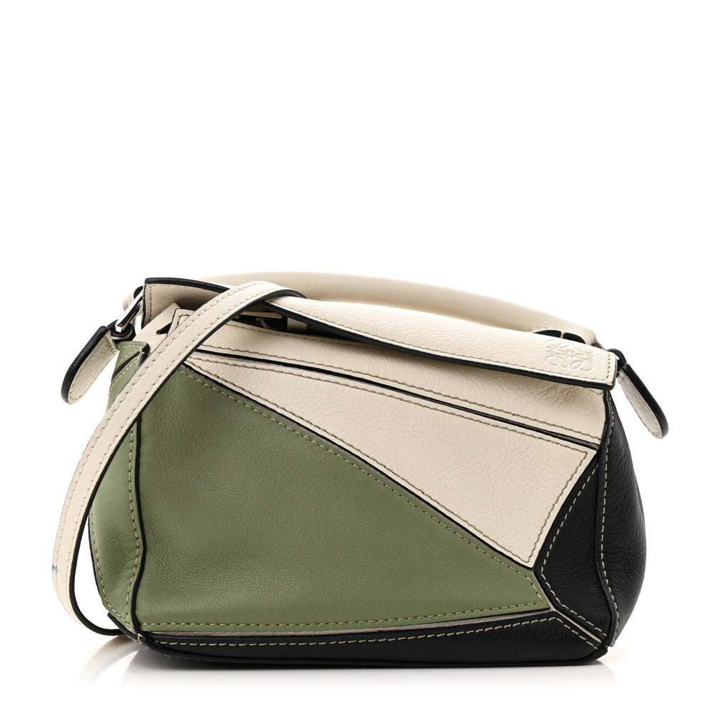 Calfskin Mini Puzzle Bag Soft White Rosemary