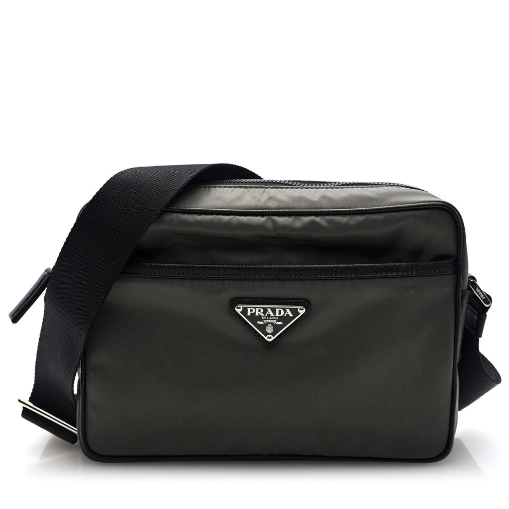 Re-Nylon Saffiano Shoulder Bag Forest Green