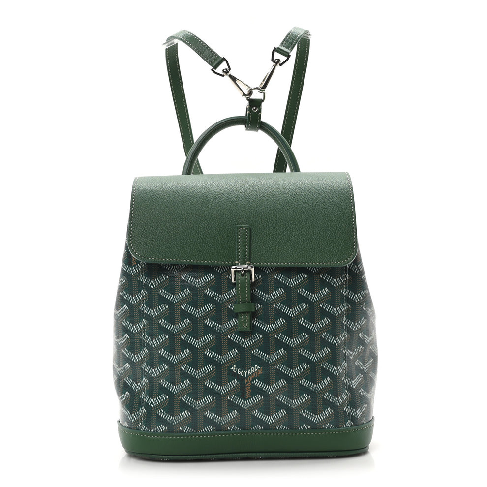 Goyardine Calfskin Mini Alpin Backpack Green