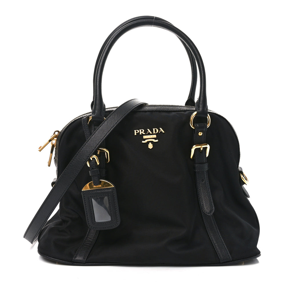 Tessuto Nylon Saffiano Small Tote Black
