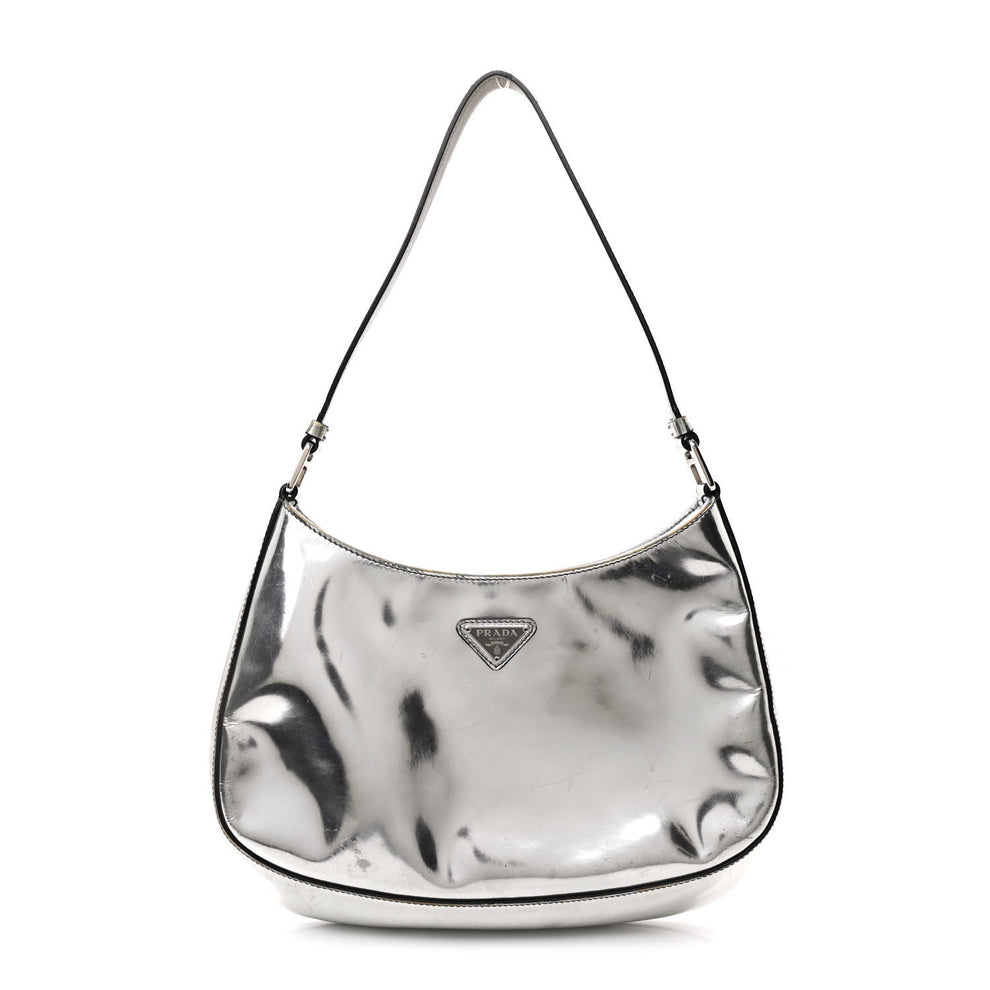 Spazzolato Cleo Shoulder Bag Argento