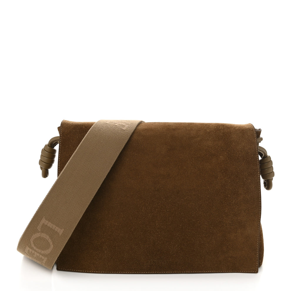 Suede Flamenco Satchel Tobacco