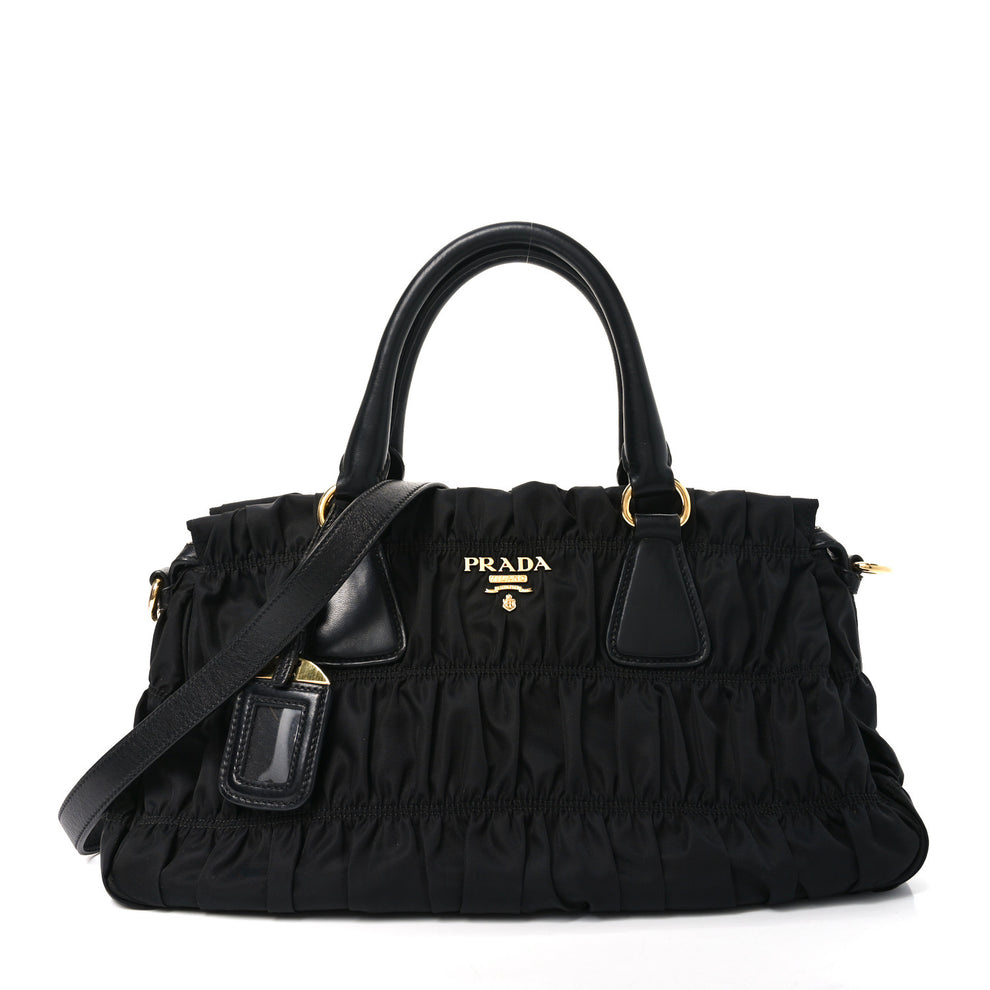 Tessuto Nylon Gaufre Tote Black