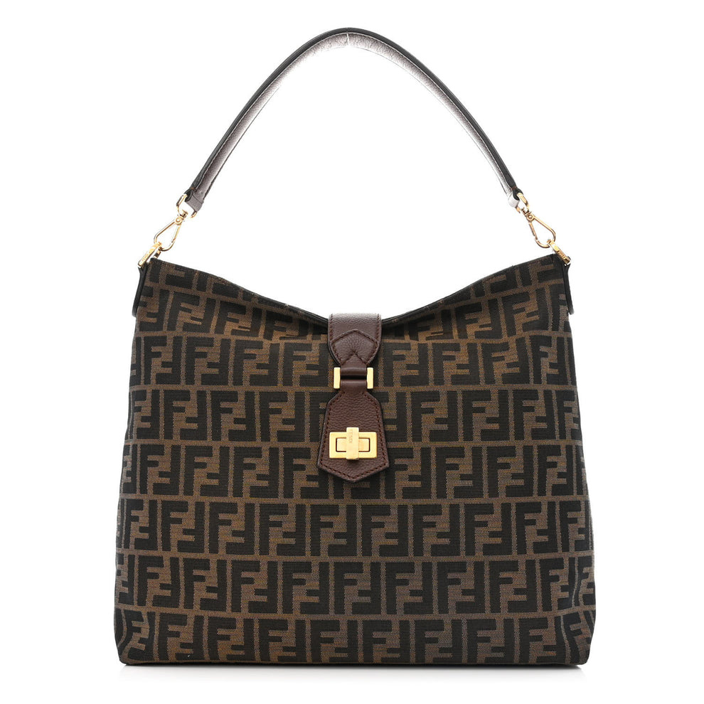 Zucca Vitello Artic Small Clasp Top Hobo Bag Tobacco Castagna