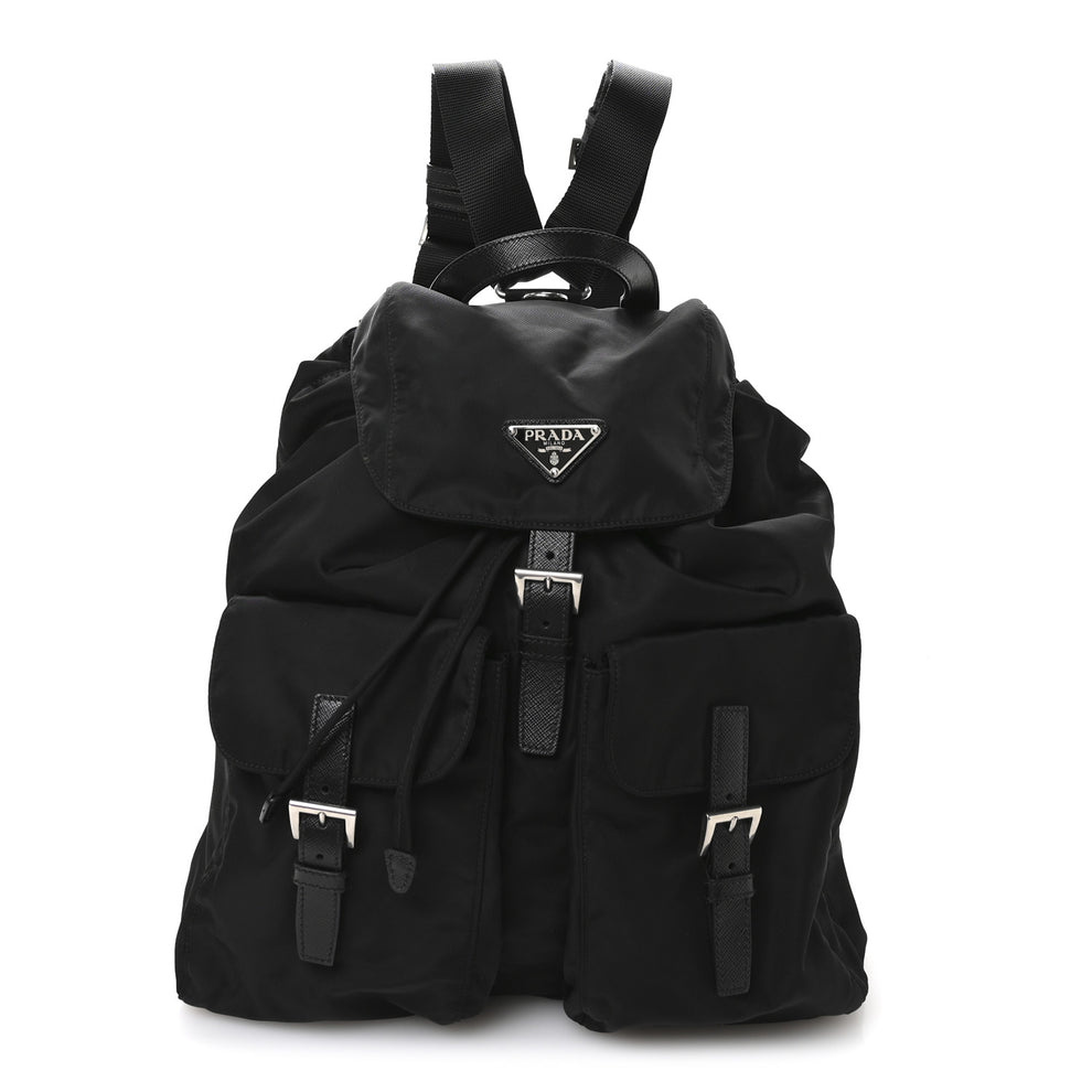 Re-Nylon Saffiano Backpack Black