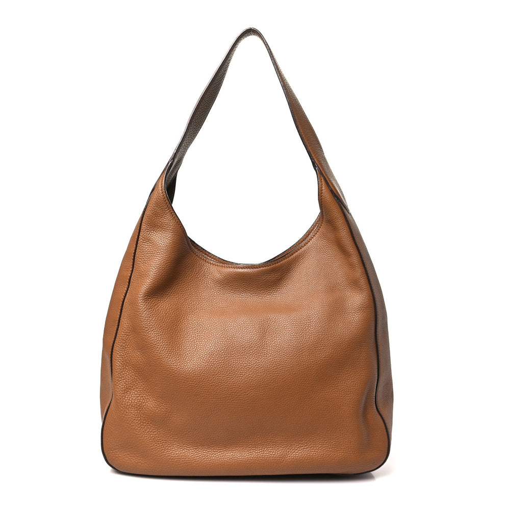 Vitello Daino Medium Pocket Hobo Bag Cannella