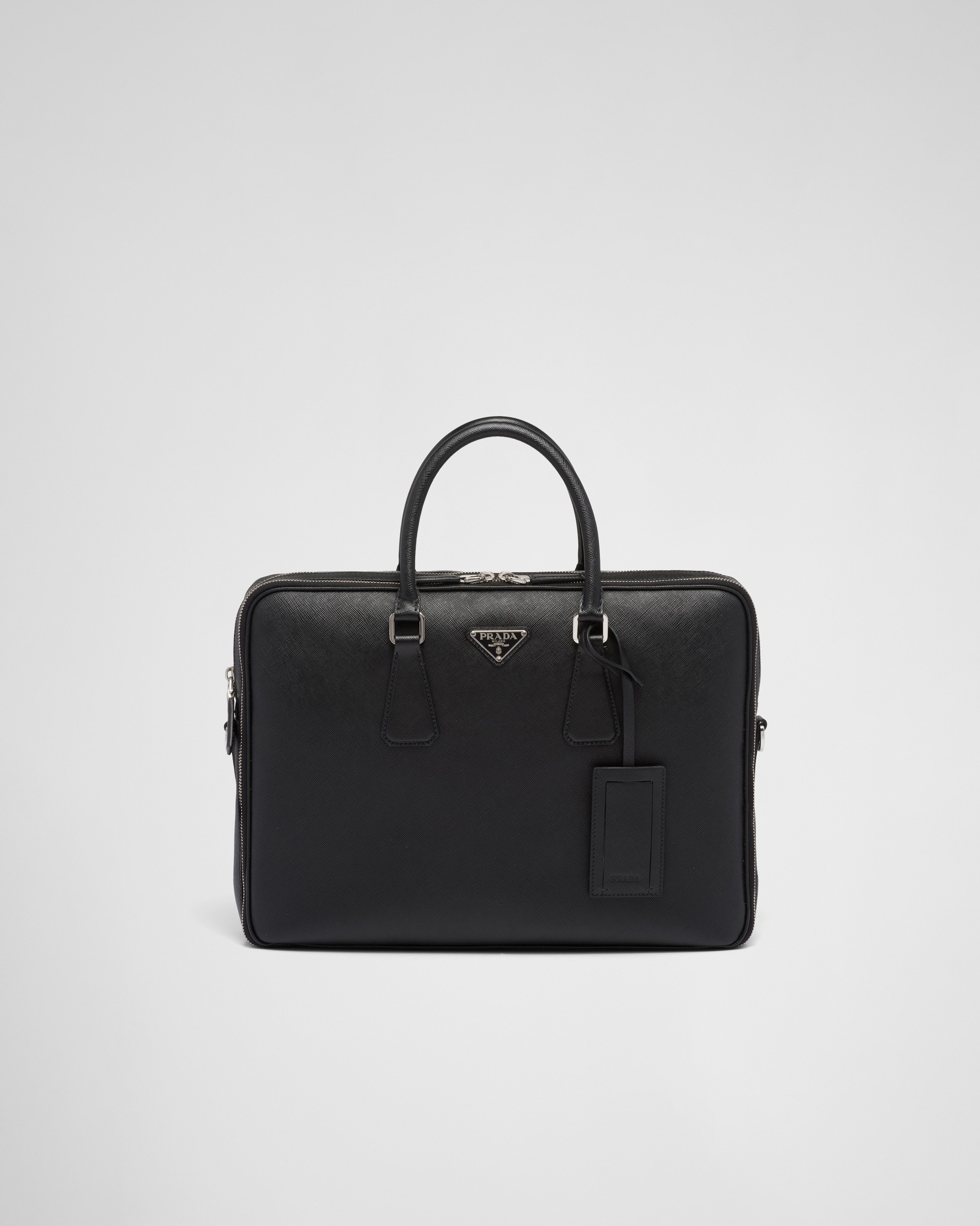 Saffiano leather briefcase