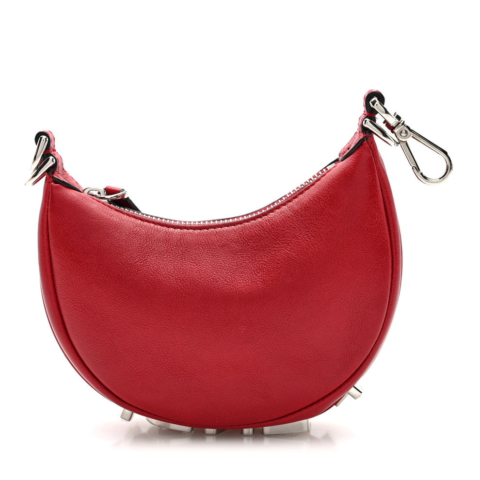 Vitello Grace Matte Nano Fendigraphy Hobo Charm Scarlet
