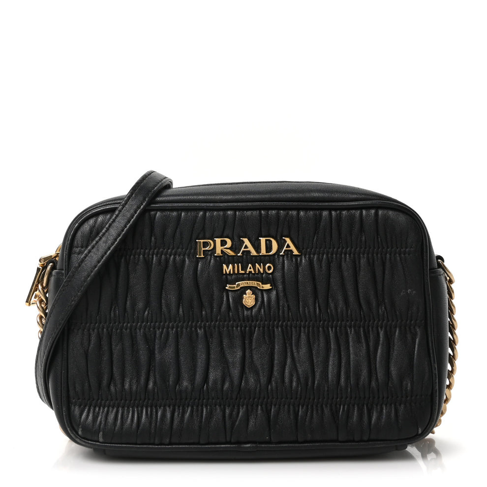 Nappa Gaufre Camera Bag Black