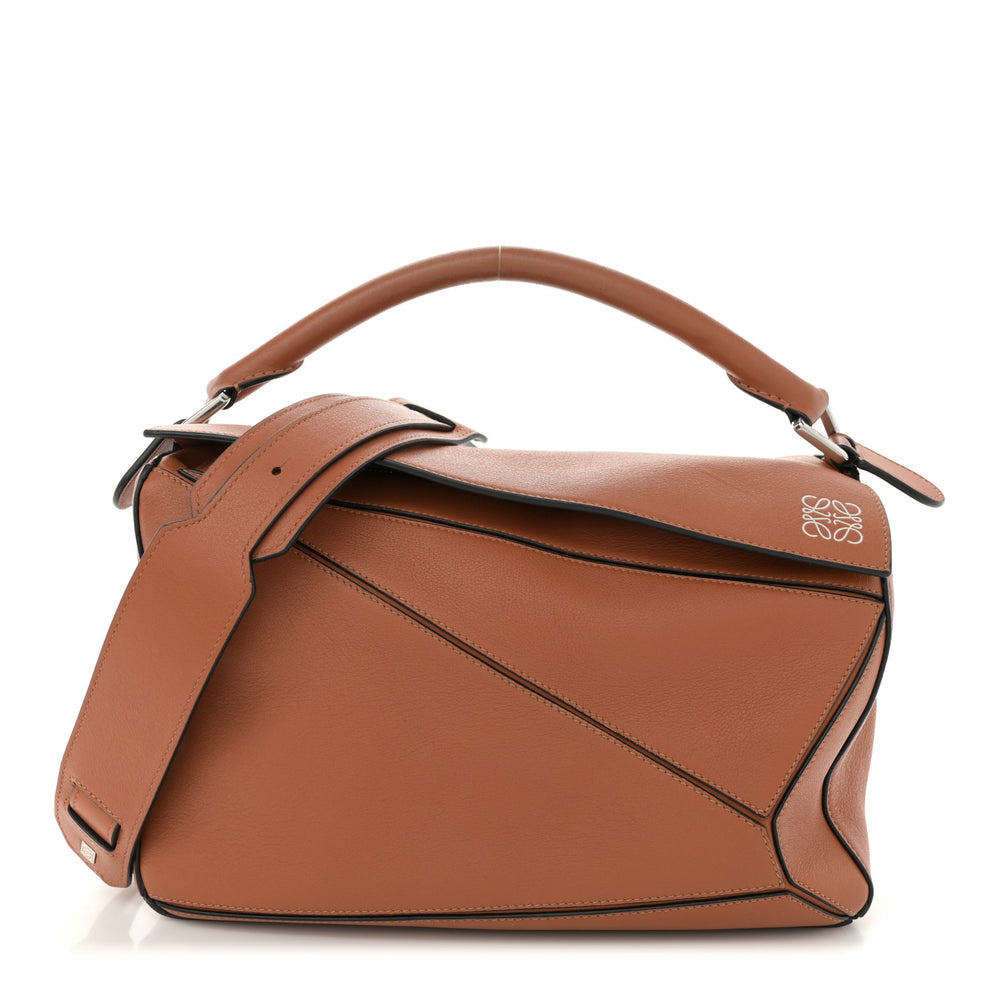 Calfskin Medium Puzzle Bag Tan