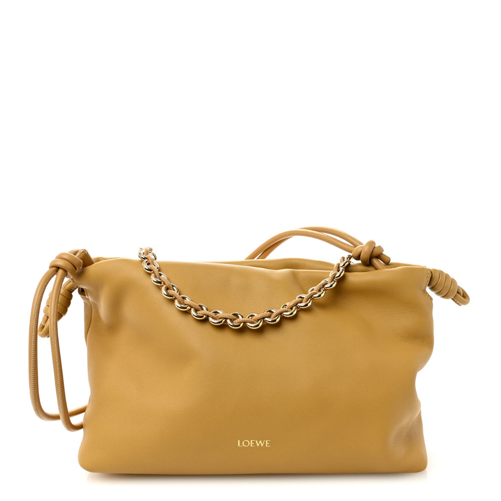 Mellow Nappa Donut Medium Chain Flamenco Knot Clutch Sahara