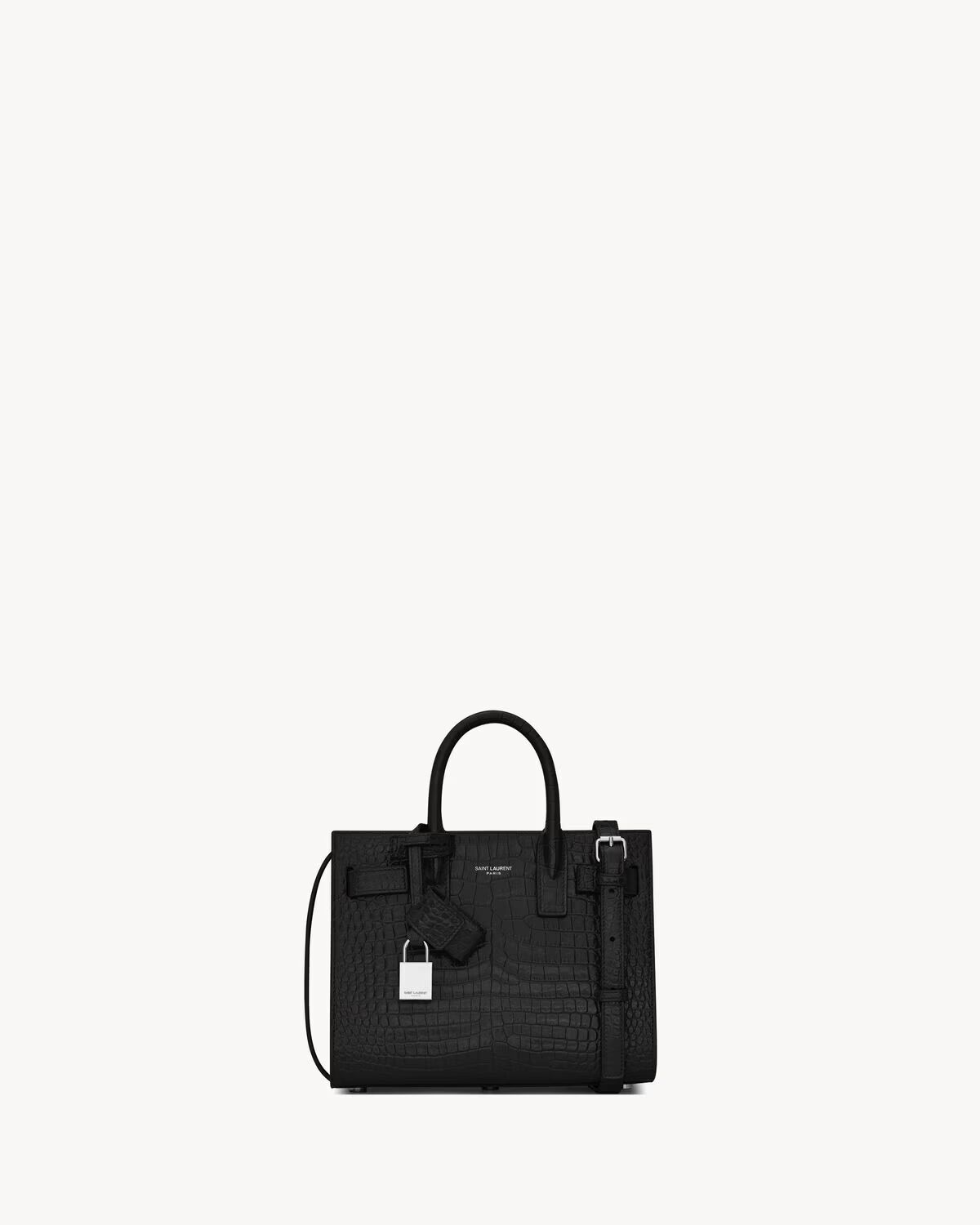 SAC DE JOUR IN CROCODILE-EMBOSSED LEATHER - NANO