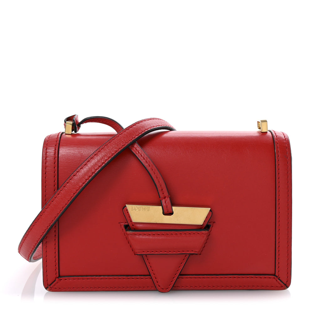 Calfskin Small Barcelona Shoulder Bag Red