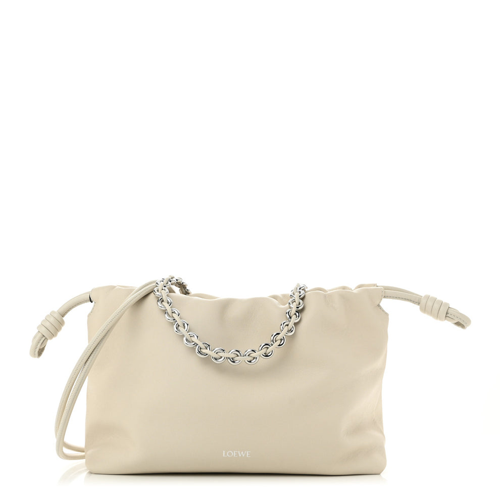 Mellow Nappa Medium Donut Chain Flamenco Knot Clutch Sea Salt