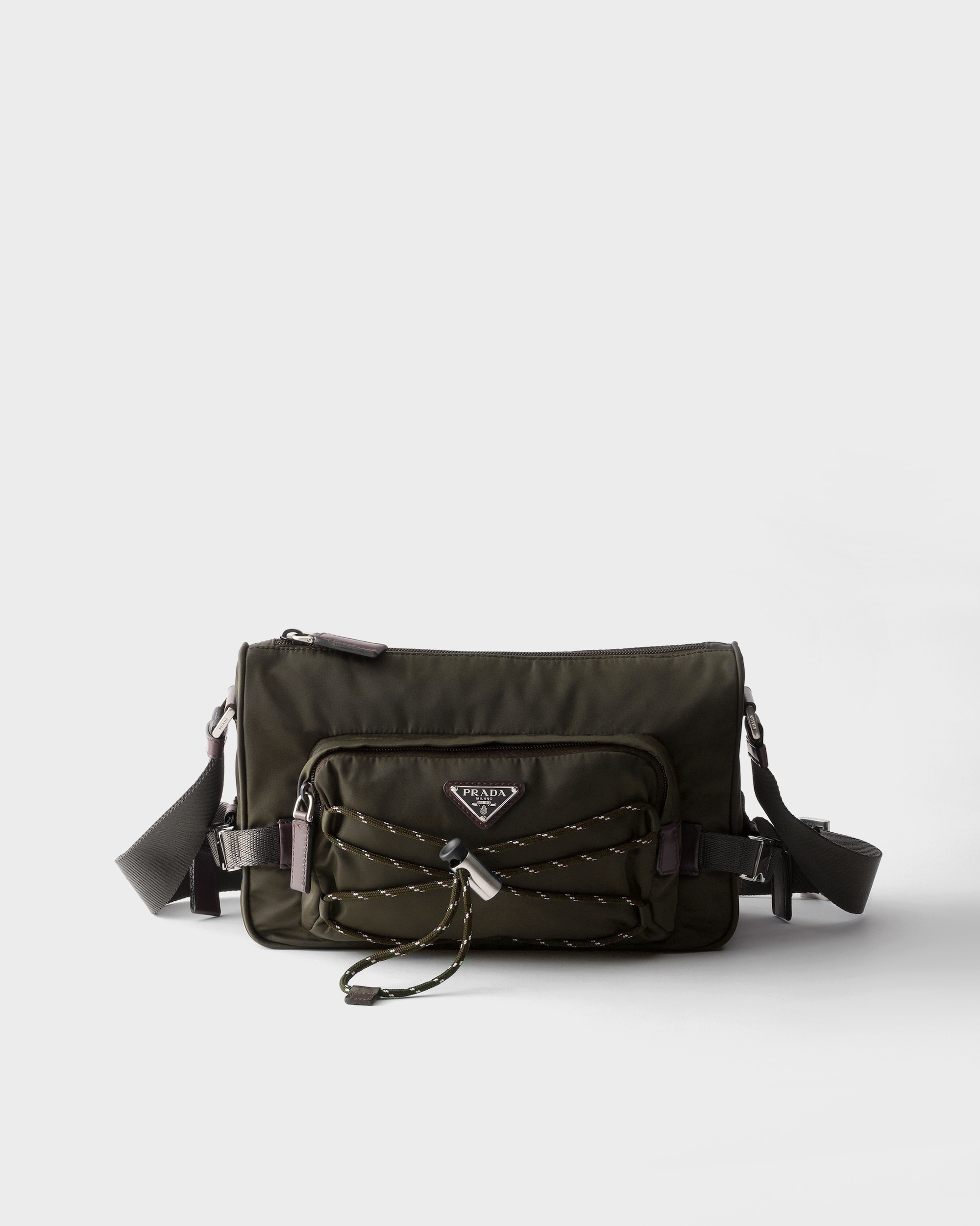 Prada Speedrock Re-Nylon and leather shoulder bag