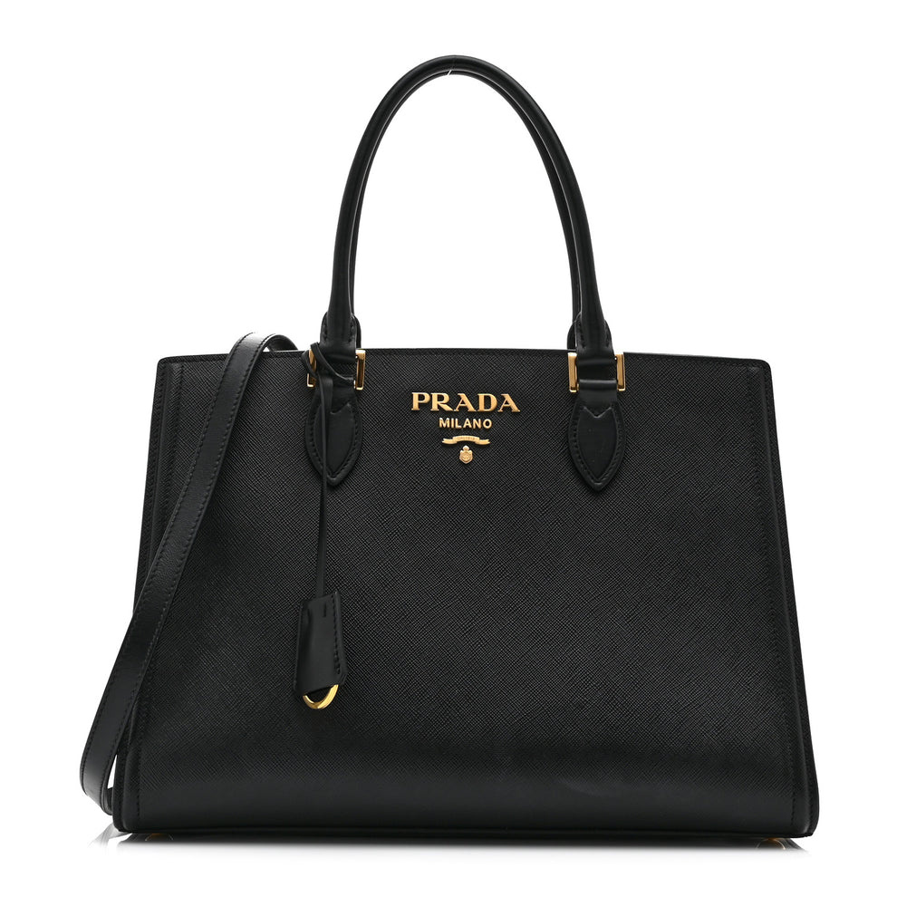 Saffiano Soft Calfskin Tote Black