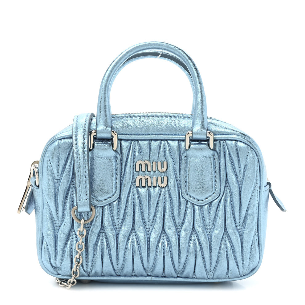 Metallic Nappa Matelasse Micro Arcadie Cielo Modore