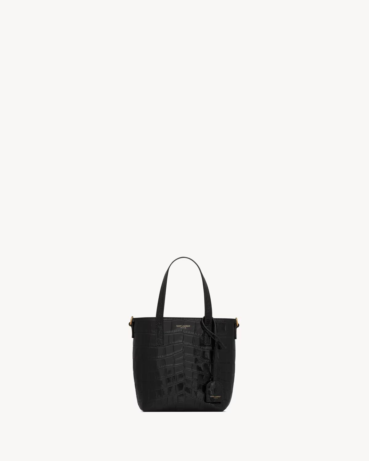 Mini toy shopping Saint Laurent IN CROCODILE-EMBOSSED LEATHER