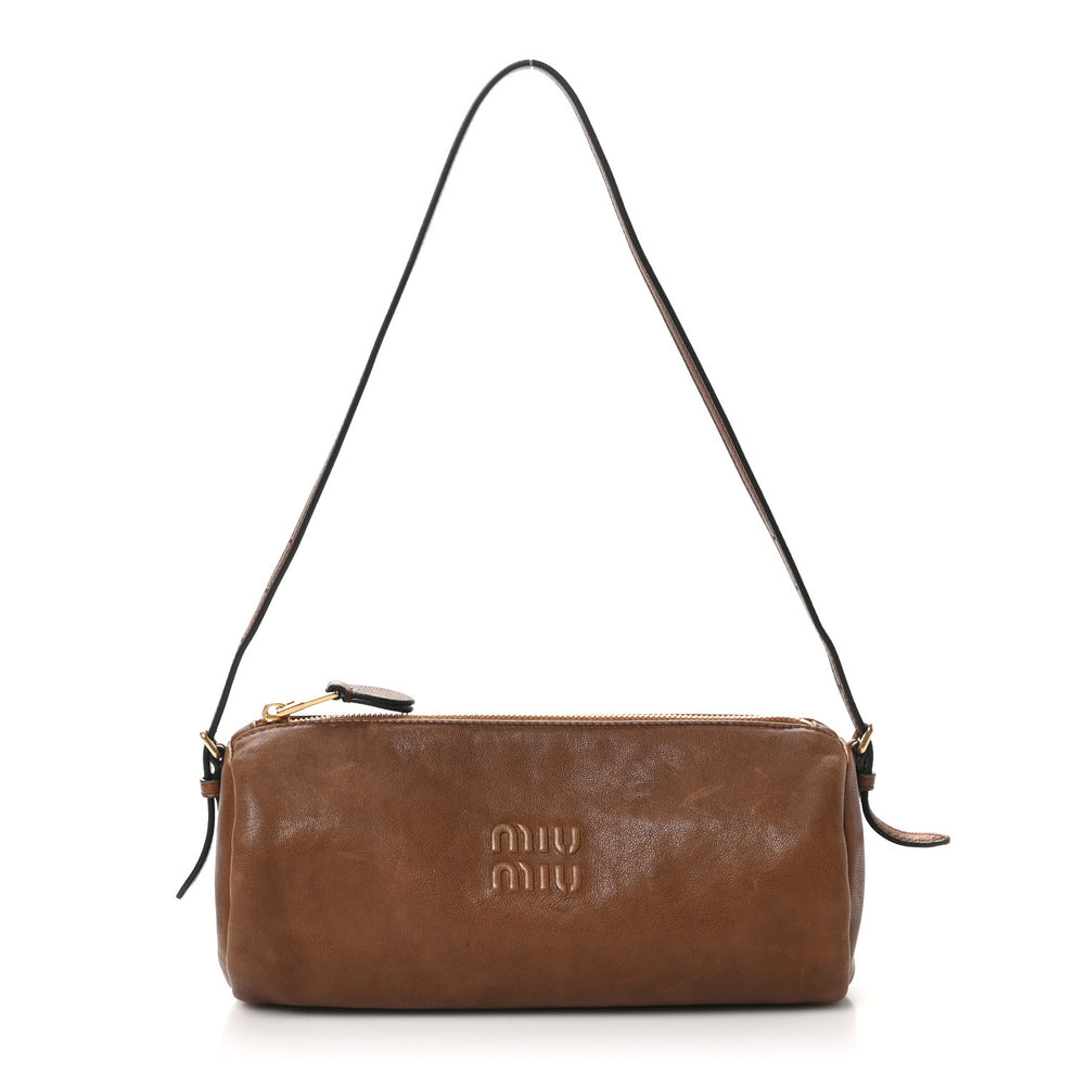 Nappa Aviator Mini Pouch Oak