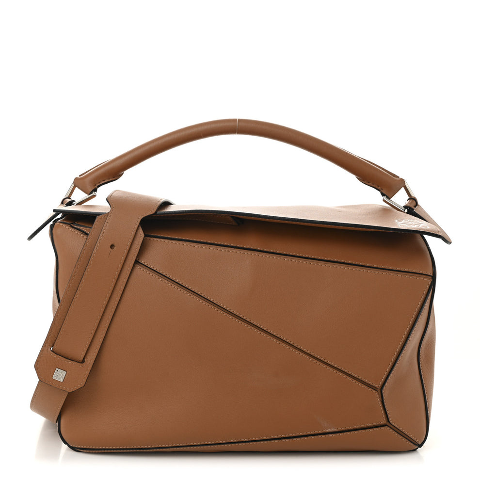 Calfskin Large Puzzle Bag Tan