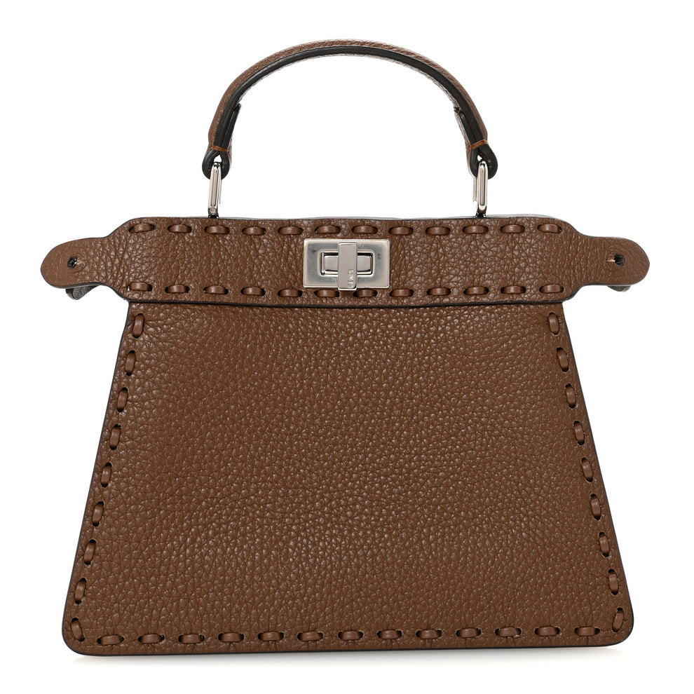 Cuoio Romano Selleria Petite Peekaboo I SEE U Iconic Satchel Fettuccia