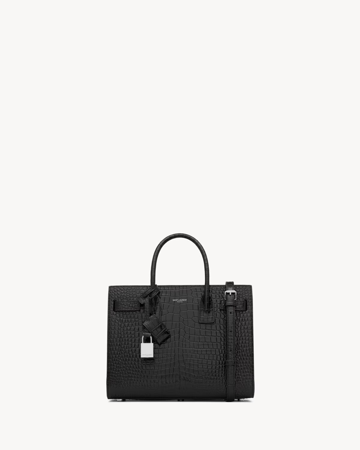 SAC DE JOUR IN CROCODILE-EMBOSSED LEATHER - baby