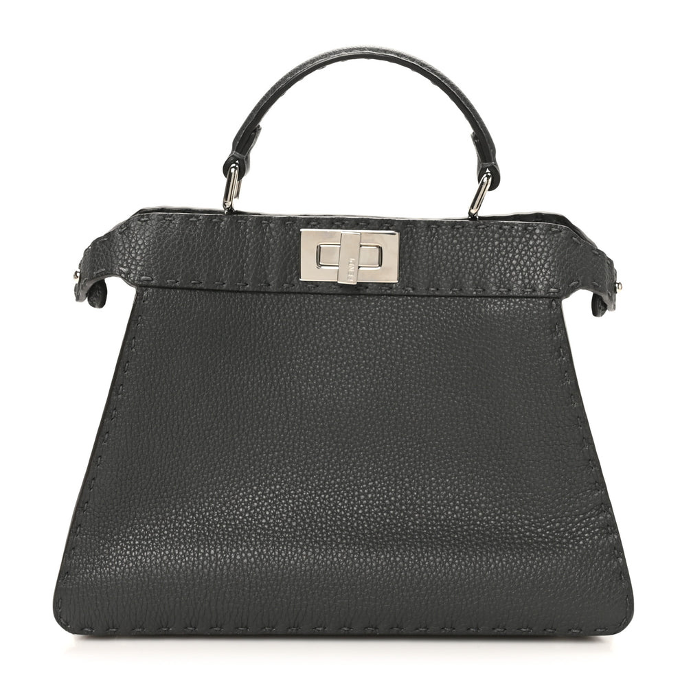 Cuoio Romano Selleria Chamois Small Peekaboo I SEE U Satchel Asfalto Camelia