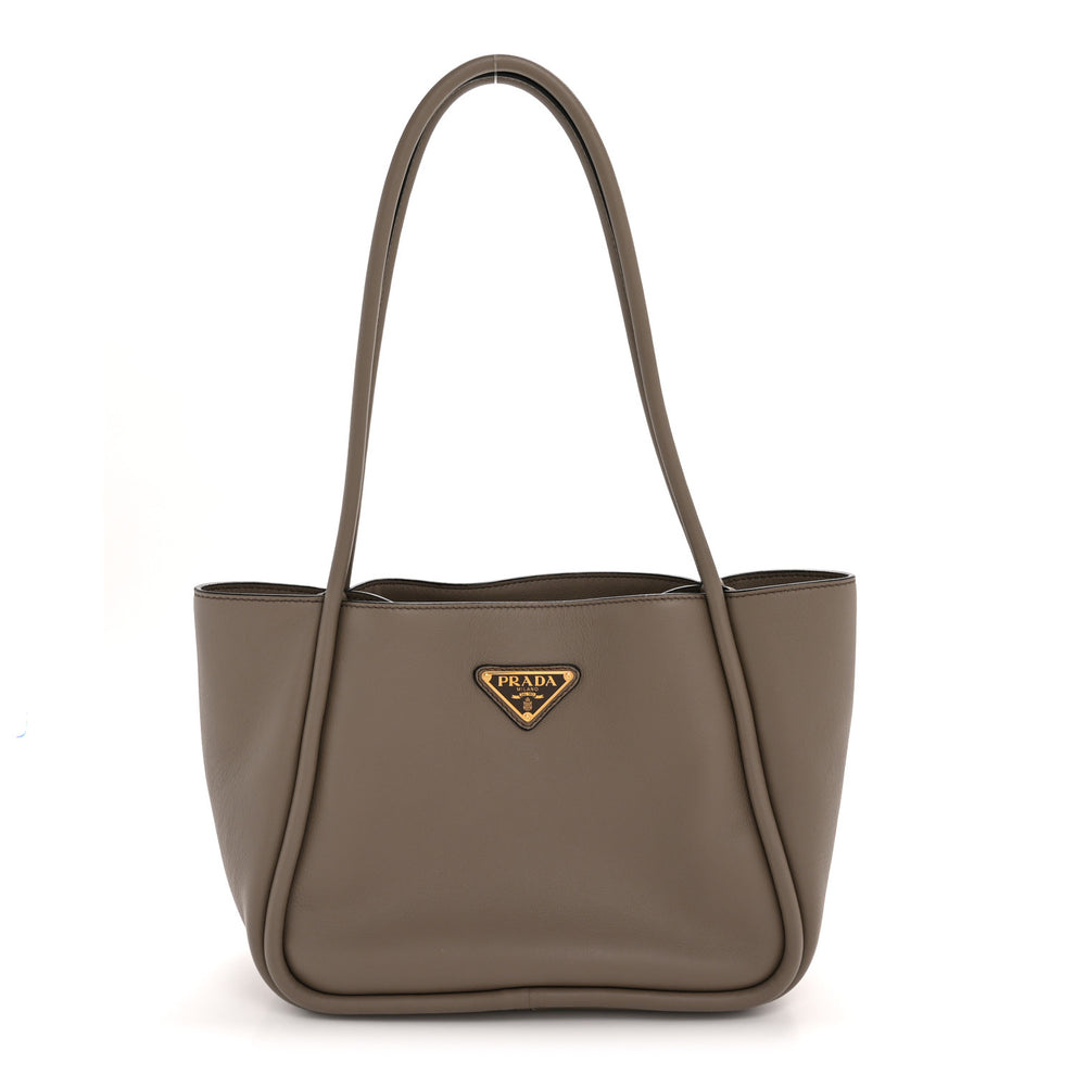 Soft Grain Small Shopping Tote Argilla