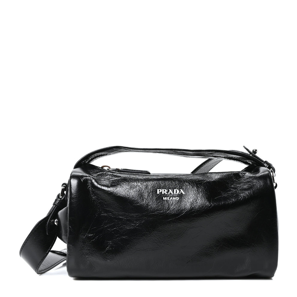 Soft Lux Calfskin Shoulder Bag Black