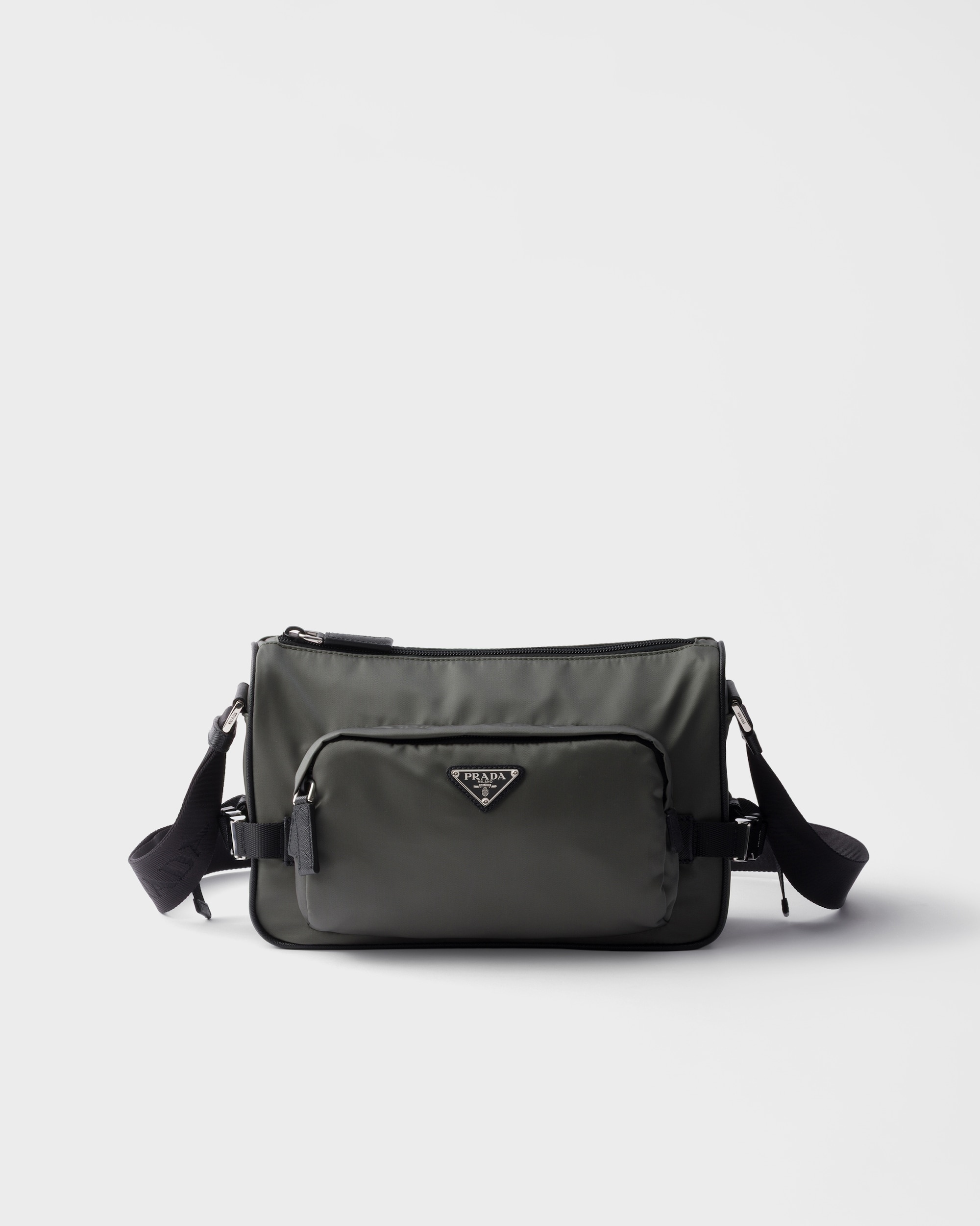 Medium Re-Nylon and Saffiano leather shoulder bag