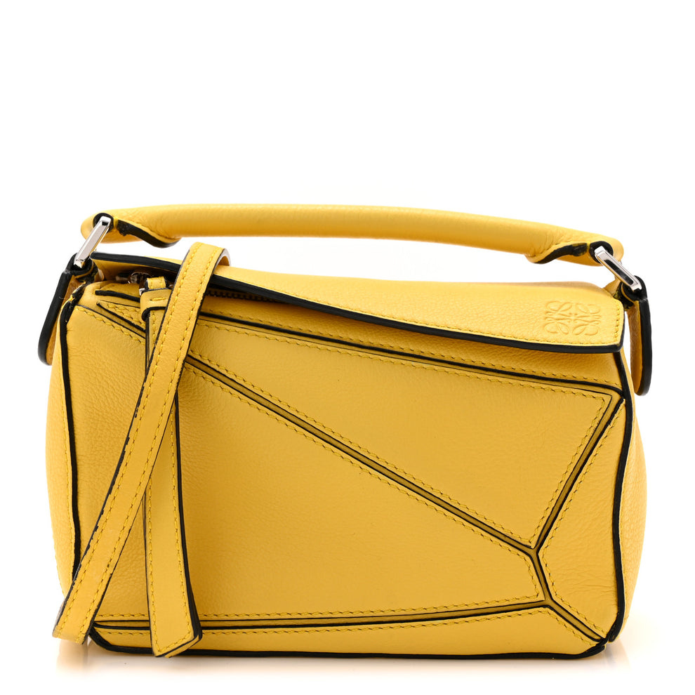 Calfskin Mini Puzzle Bag Yellow
