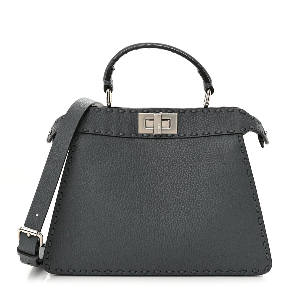 Cuoio Romano Selleria Chamois Small Peekaboo I SEE U Satchel Tempesta