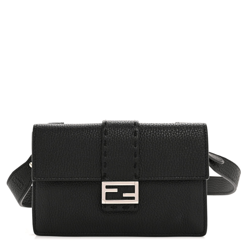 Cuoio Romano Selleria Baguette Belt Pouch Black