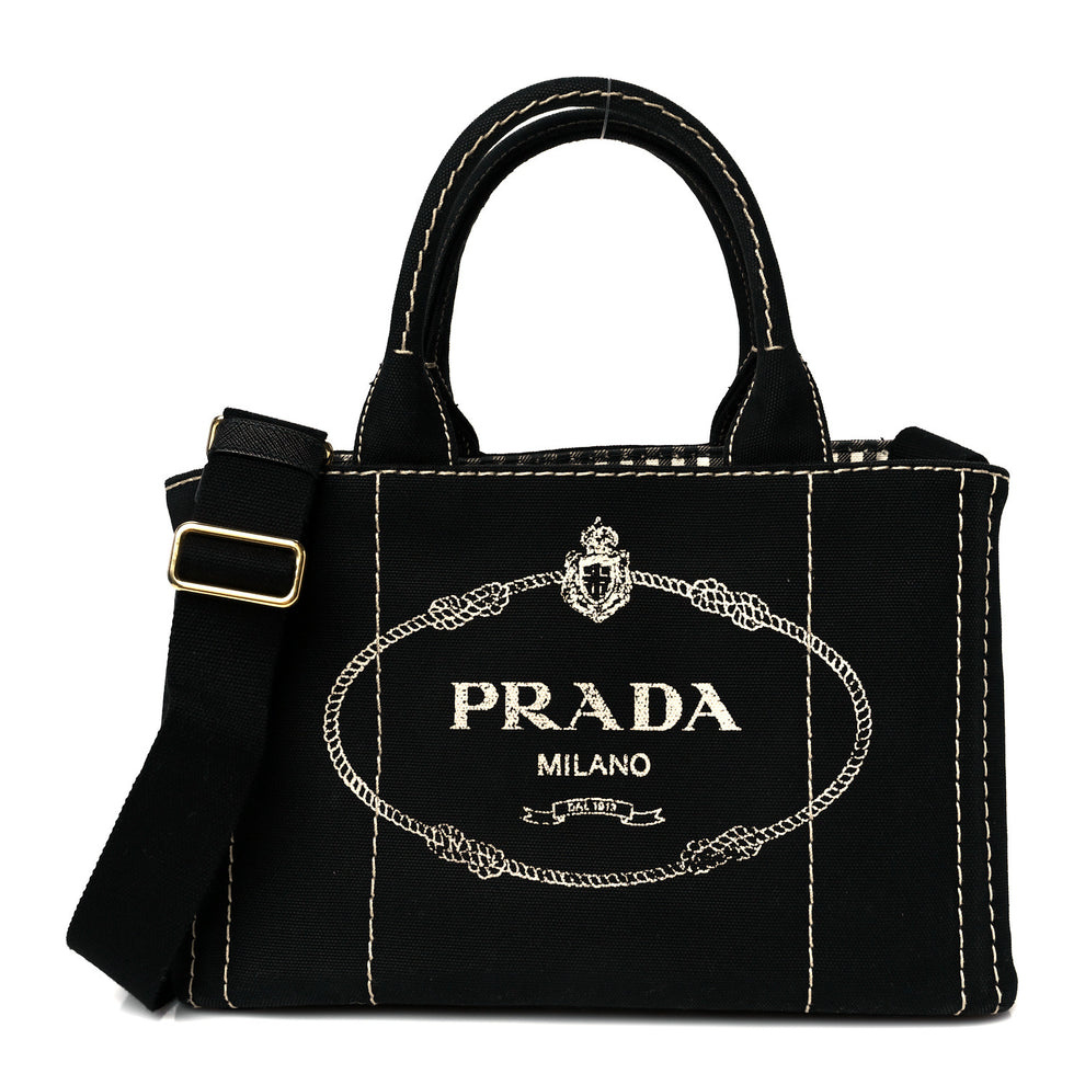 Canapa Small Logo Tote Black Talco