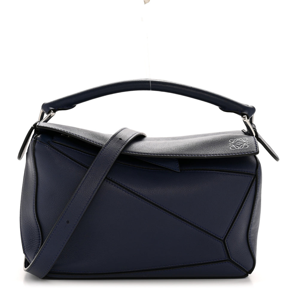 Calfskin Small Puzzle Bag Marine