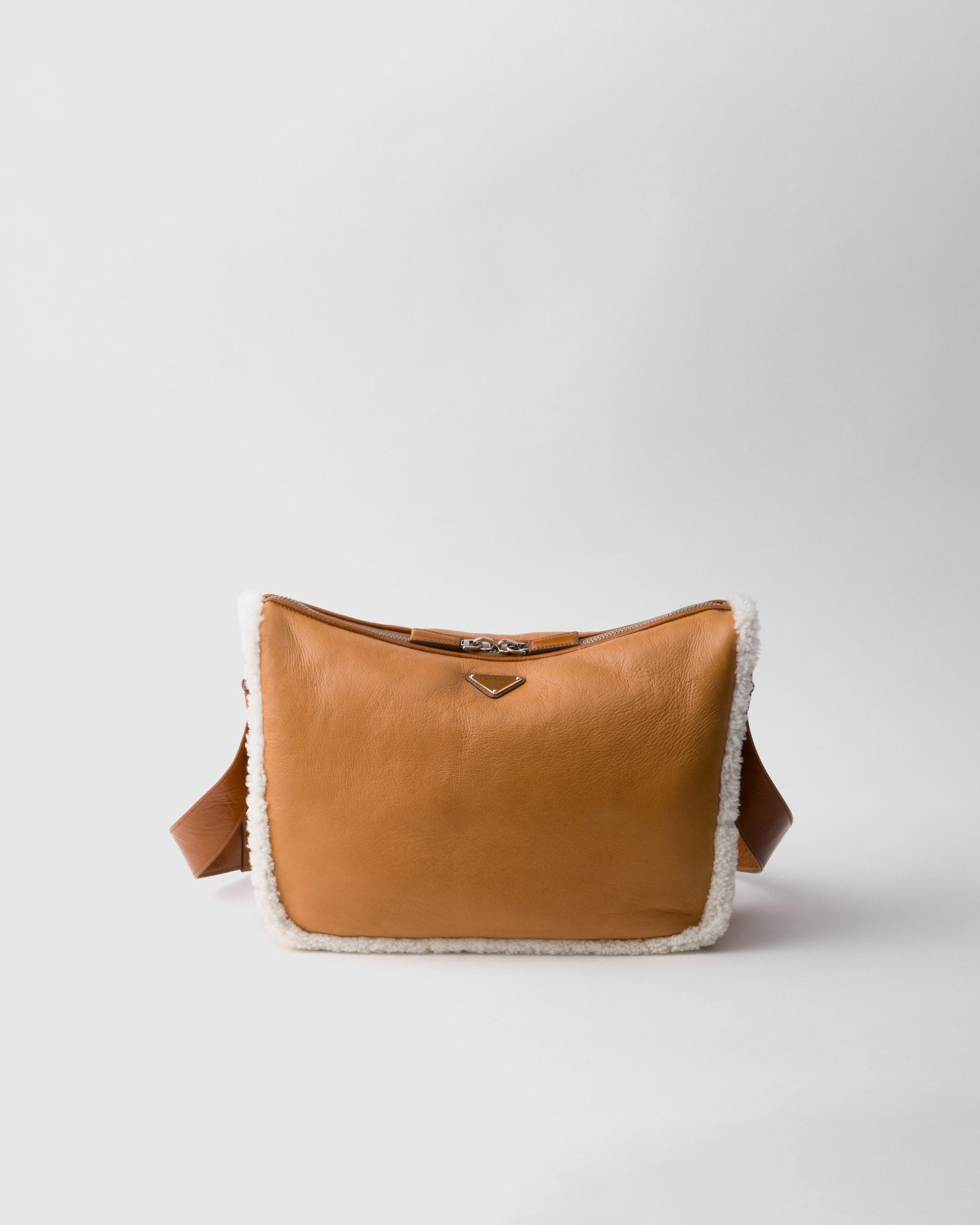 Shearling shoulder bag