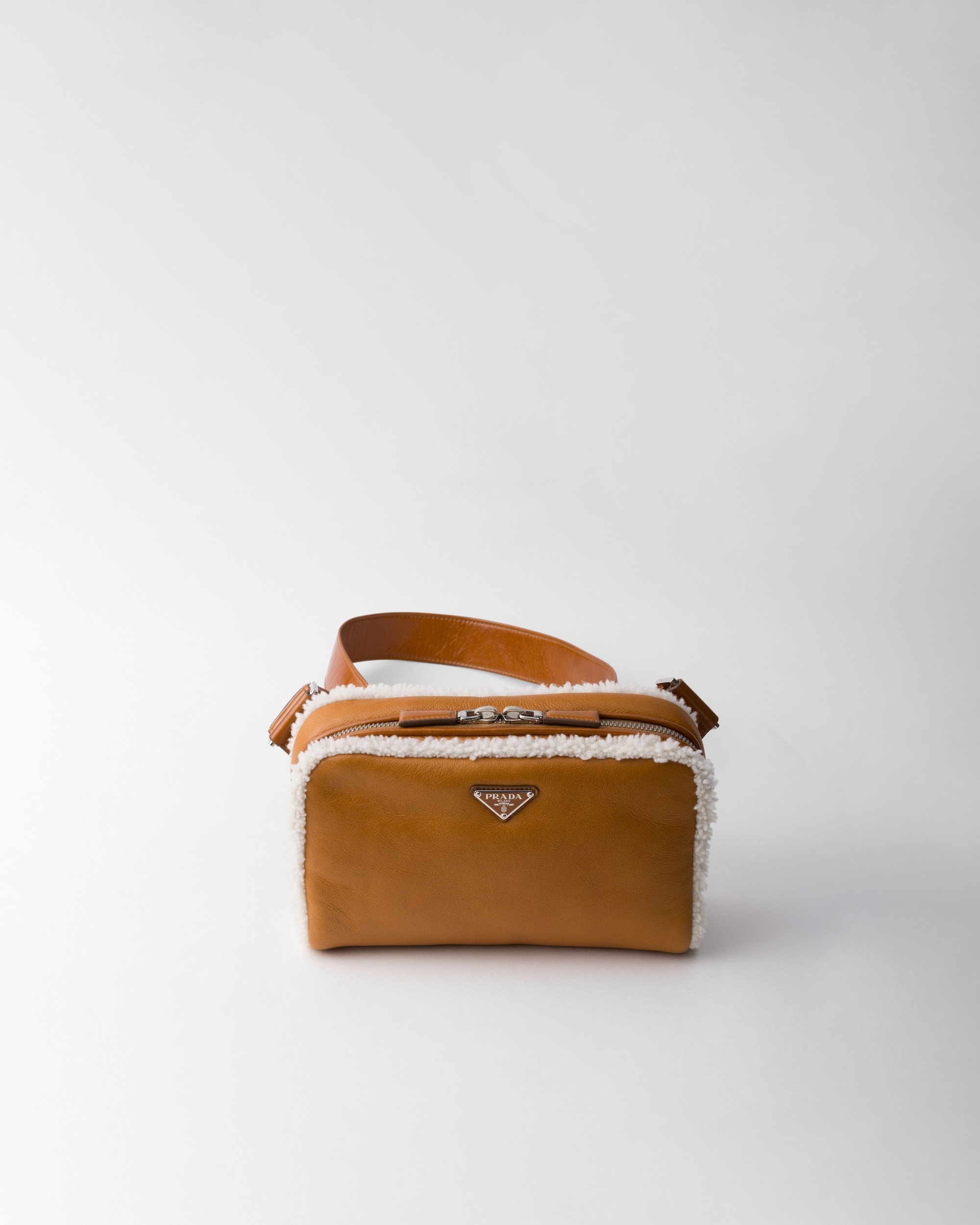 Shearling shoulder bag