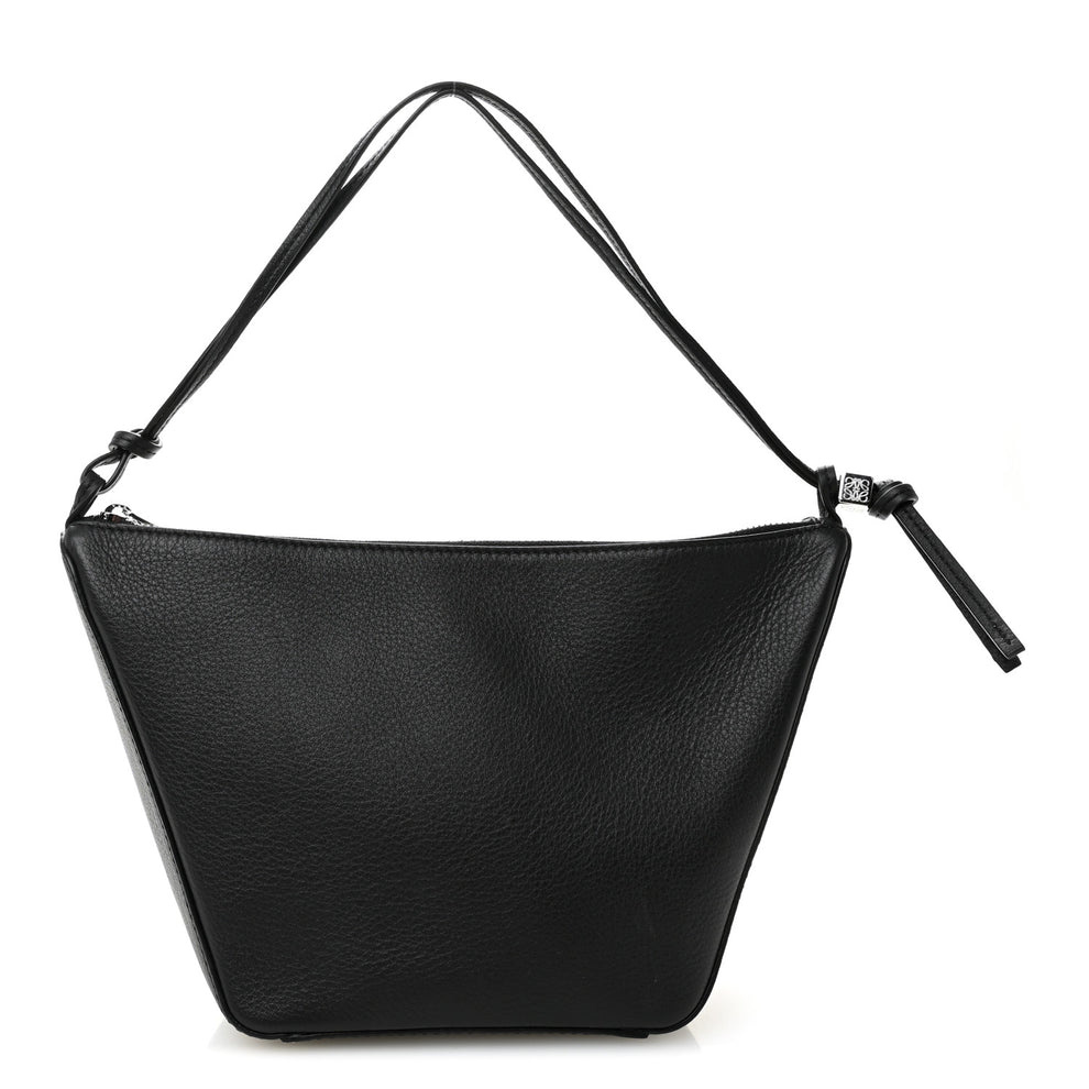 Calfskin Mini Hammock Hobo Black