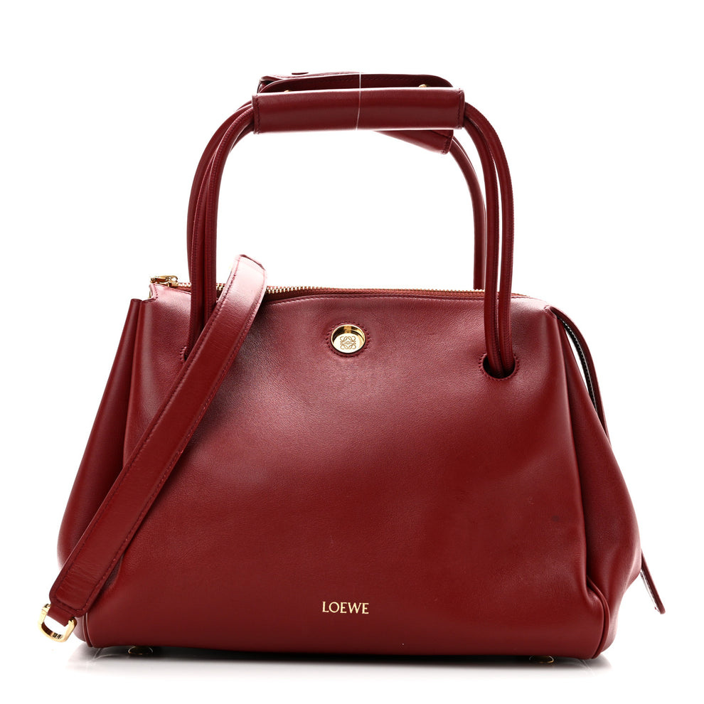 Supple Calfskin Medium Madrid Bag Dark Burgundy